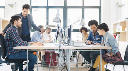 Start-up Business Team Working in Office