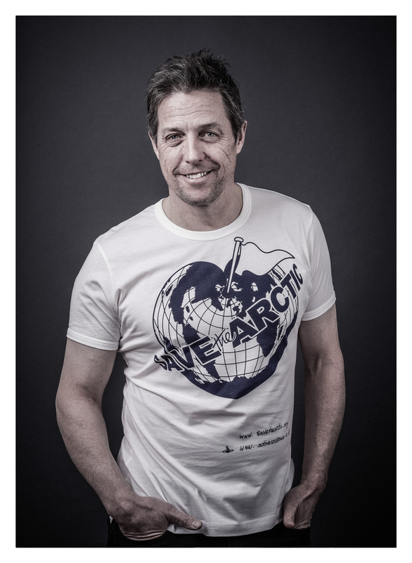 Hugh Grant Models ‘Save the Arctic’ T-Shirt