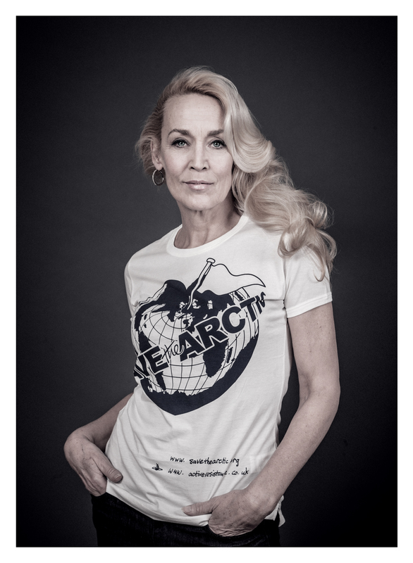 Jerry Hall Models ‘Save the Arctic’ T-Shirt