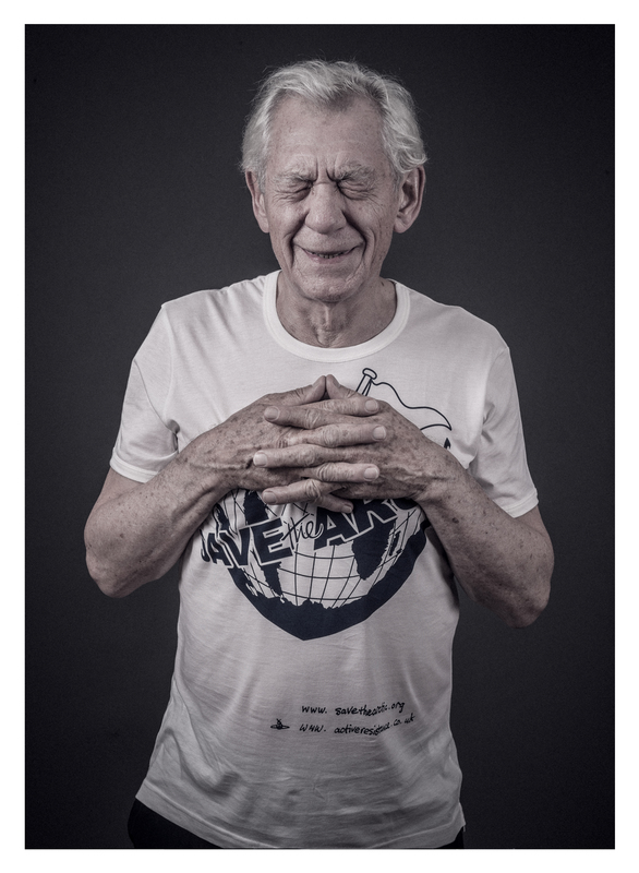 Sir Ian McKellen Models ‘Save the Arctic’ T-Shirt
